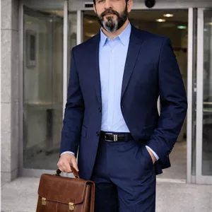 کت شلوار مردانه فاستونی عالیجناب سرمه ای مشکی الگو اداری