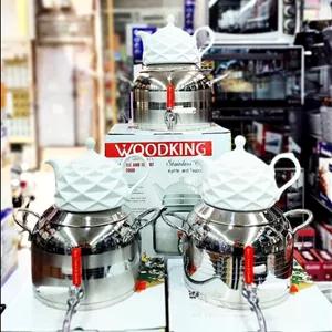 کتری و قوری وودکینگ طرح ترک کف چدن 6 لیتر