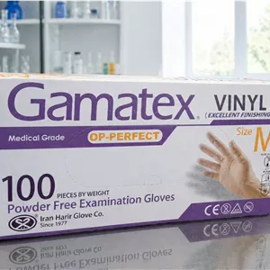 دستکش وینیل برند GAMATEX – سایز M