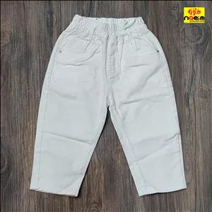 شلوار مام فیت بچگانه کتان وارداتی 1-5 سال