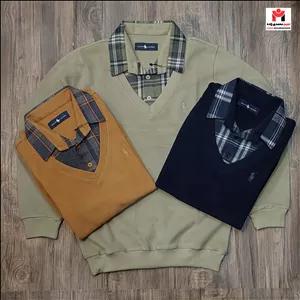 بلوز یقه پیراهنی مردانه سلانیک دویقه L-2XL