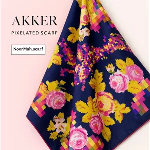 روسری ابریشم رایان Aker Sport 2025 – شیک و کمیاب با طرح پیکسلی