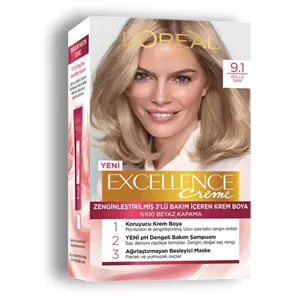 رنگ مو لورآل طلایی دودی EXCELLENCE شماره 9.1