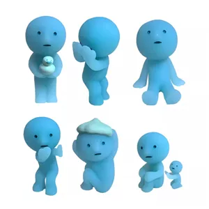 فیگور مدل آدمک اسمیسکی شب‌تاب سری حمام مجموعه 6 عددی کد SM894