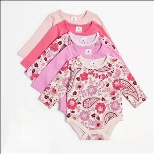 بادی آستین بلند برند تارگت طرح گل دار و ساده نوزادی کد 1153