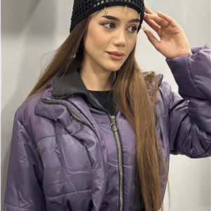 کاپشن_کراپی_دو زیپ _زنانه