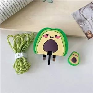 ست محافظ شارژر 4 تکه برای سامسونگ 25 وات طرح آووکادو کد 807