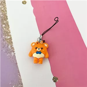 آویز فلش و موبایل طرح خرس نارنجی کد 866
