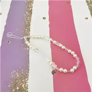 آویز فلش و موبایل مرواریدی طرح پروانه کد 941