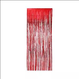 پرده متالایز قرمز لی لی بالن