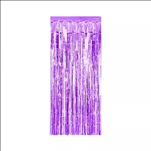 پرده متالایز بنفش لی لی بالن