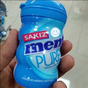 آدامس بدون شکر مغزدار منتوس قوطی 90گرم