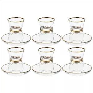 استکان نعلبکی پاشاباغچه سری ورکشاپ کد 97177 بسته 6 عددی