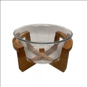 کاسه سرو لیمون مدل پایه چوبی کد 2166