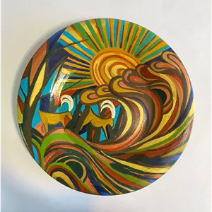 دیوارکوب سفال مدل دشت رقصان