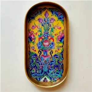 سینی چوبی مدل گلستان