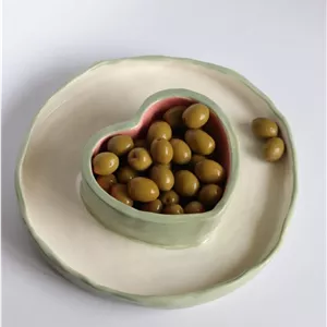 ظرف مزه سرامیک مدل قلب