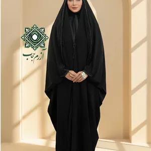 چادر زنانه جواهردوزی مشکی مدل جده گندم