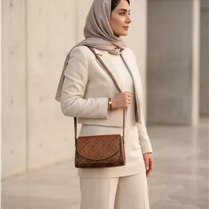 كيف دوشي چرم مدل باران حكاكي LV-چرم گاباي