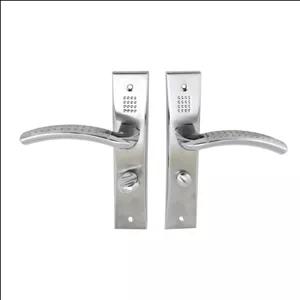 دستگیره در چوبی سرویس خالدار کروم راست بازشو | مناسب حمام و سرویس بهداشتی