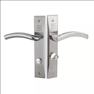 دستگیره در چوبی سرویس خالدار کروم چپ بازشو | مناسب حمام و سرویس بهداشتی