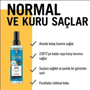 اسپری دوفاز آبرسان مو گلیس مناسب موهای معمولی تا خشک حجم 200 میلی‌لیتر