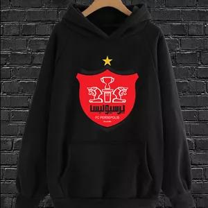 هودی مردانه پنبه ای پشت کرک طرحدار طرح پرسپولیس برند دیجی تیشرت