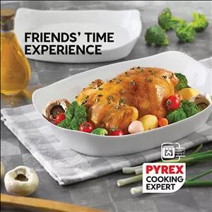 تابه مستطیل اکسترا لارج گلدن اپال مخصوص فر و مایکروویو