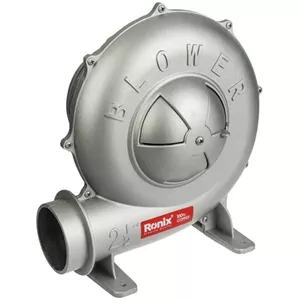 دستگاه دمنده و مکنده برق رونیکس مدل RON-1222 با توان مکش 260 وات، حجم هوای خروجی 1.6 متر مکعب در دقیقه، پروانه تمام فلزی، کویل 100 درصد مسی، بدنه آلومینیومی مقاوم، موتور کم‌صدا و بدون لرزش، و قابلیت تنظیم جریان هوا