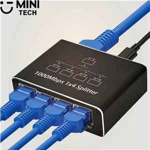 تبدیل اکتیو 1 به 4 پورت شبکه مینی تک