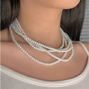 گردنبند پنج لاین مروارید