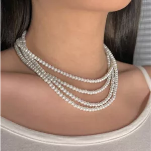 گردنبند چهار لاین مروارید