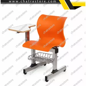 صندلی آموزشی H&D -تک نفره مدل آفیس با جاکتابی(207A)