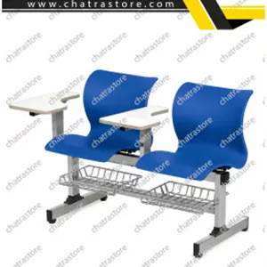 صندلی آموزشی H&D -دو نفره مدل آفیس با جاکتابی(208A)