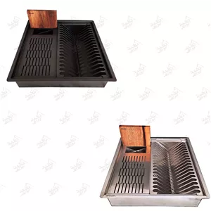 آبچکان توکار مربع استیل برازا