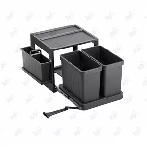 سطل زباله دو قلو 40 لیتری ملونی مدل 9250
