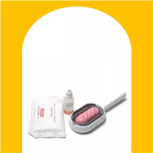 پرزگیر و برس آپولو مخزن‌دار همراه با دستمال و قطره آنتی‌باکتریال