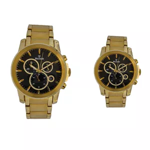 ست ساعت مچی نوادا مدل 12103G زنانه و مردانه | کرنوگراف، موتور ژاپنی