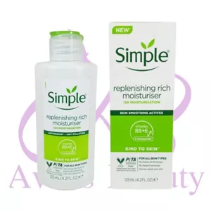 کرم مرطوب کننده و آبرسان مناسب انواع پوست اورجینال برند سیمپل/Simple