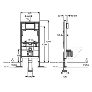 فلاش تانک توکار کی دبلیو سی مدل وال هنگ KWC