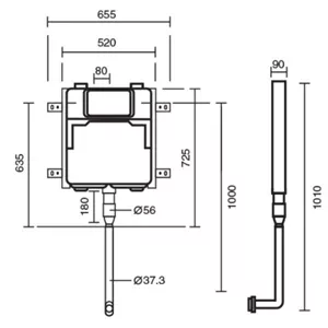 فلاش تانک توکار کی دبلیو سی مدل کلاسیک KWC