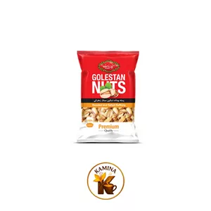 پسته ‌بوداده نمکین ممتاز زعفرانی گلستان 450گرمی