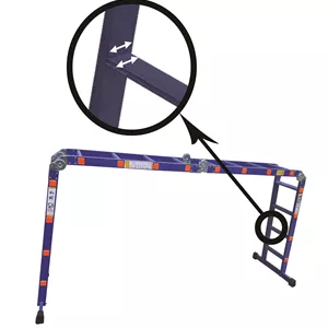 نردبان مفصلی 16پله 4تکه آسانکار پلاس ( 4.8متر )