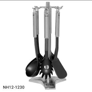 ست 7 پارچه تفلون نیوهوم مدل دسته استیل کد NH12-1230