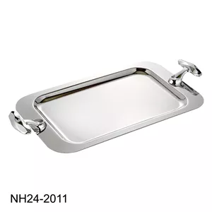 سینی پایه‌دار مستطیل متوسط نیوهوم الماس فلیم مدل NH24-2011