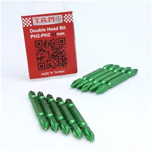 نوک پیچ گوشتی 6.5 سانت  دو سو چهارسو سبز PH2-SL6-65mmL  تایوانی برند TAM