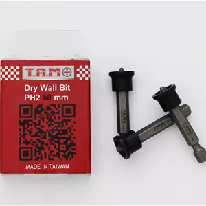 نوک پیچ گوشتی 5 سانت  یک طرف چهارسو پیچ گیر آنتی اسلیپ  PH2-50mmL  تایوانی برند TAM