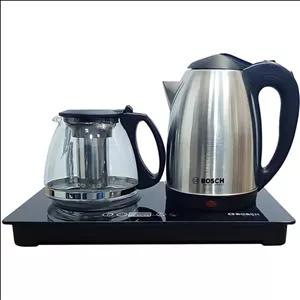 چای ساز بوش مدل WB-130TS ظرفیت ۲ لیتر با کتری استیل و گرمکن قوری