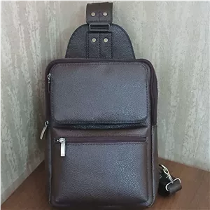 کیف بادی بگ چرم طبیعی دست دوز زیباس چرم