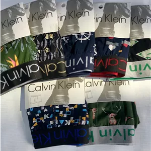 شورت مردانه نیم پا برند Calvin Klein طرح کش پهن فانتزی